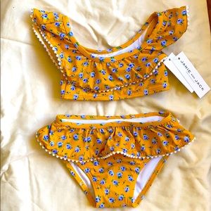 NWT Janie and Jack Floral Ruffle Swimsuit